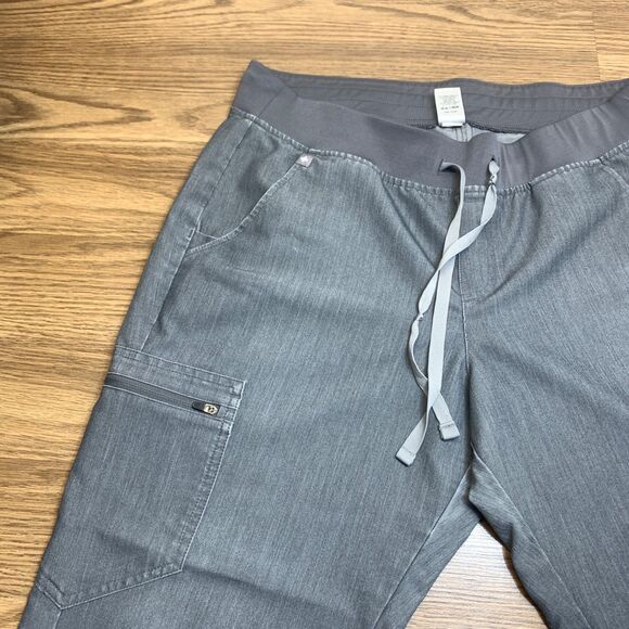 Figs Jogger Womens Large Gray Scrubs Zamora Cargo Pockets Drawstring Pants - Picture 5 of 10